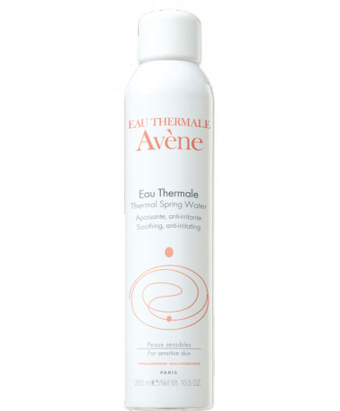 Spray de Água termal d’Avène para pele sensível.