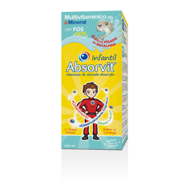 ABSORVIT INFANTIL XAROPE OLEO FIGADO DE BACALHAU 300 ML