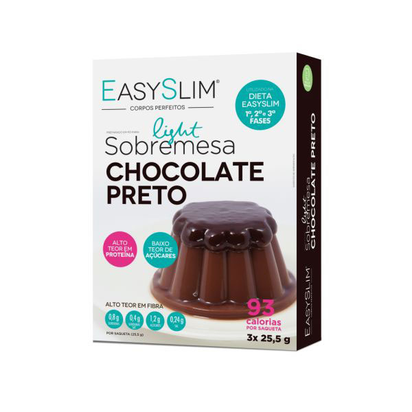 EasySlim Sobremesa Light de Chocolate Preto X 3