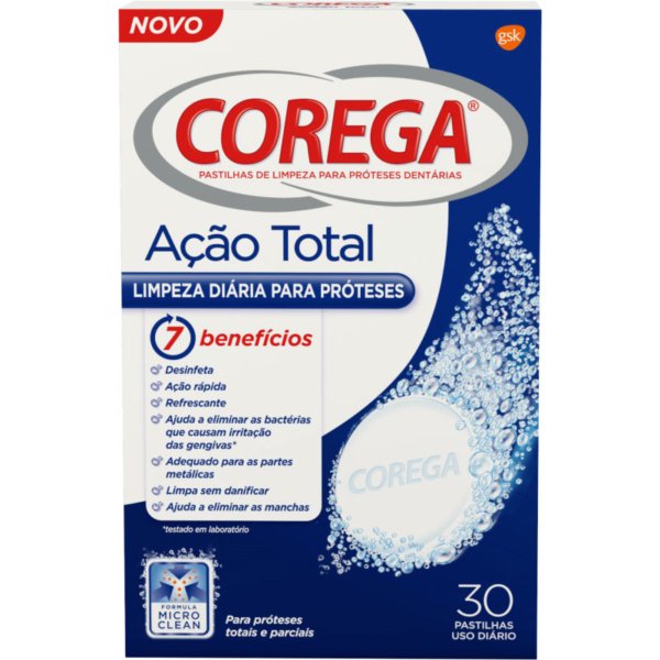 Corega Acao Total Past Limp Diaria X 30